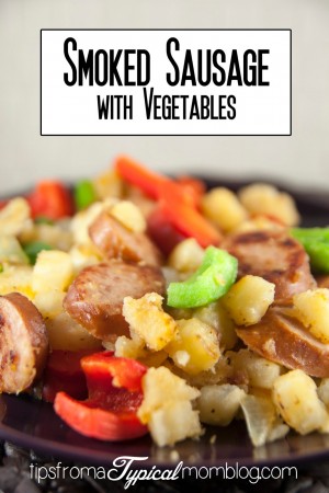 Smoked Sausage with Vegetables Recipe ~ A quick and easy family dinner.