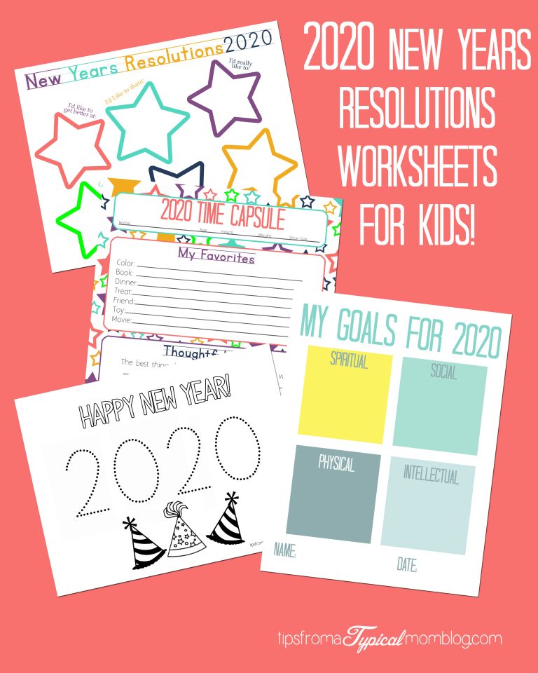 New Years Resolution & Time Capsule Worksheets and Activities for Kids ...